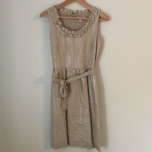 Liz Claiborne Metallic Linen Dress Sz 4P
